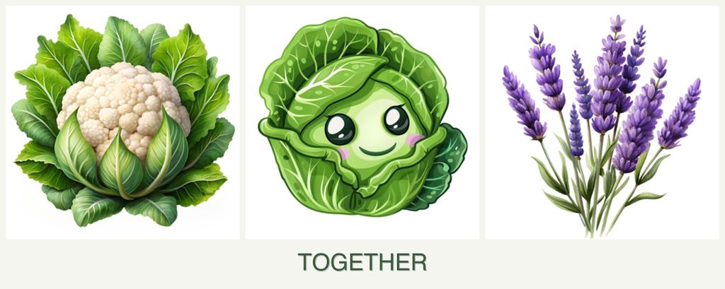 Can you plant cauliflower, cabbage and lavender together?