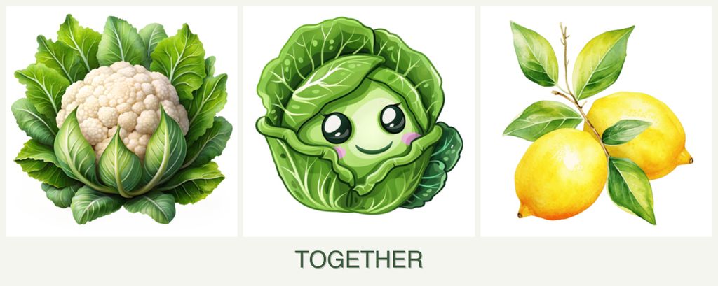 Can you plant cauliflower, cabbage and lemons together?