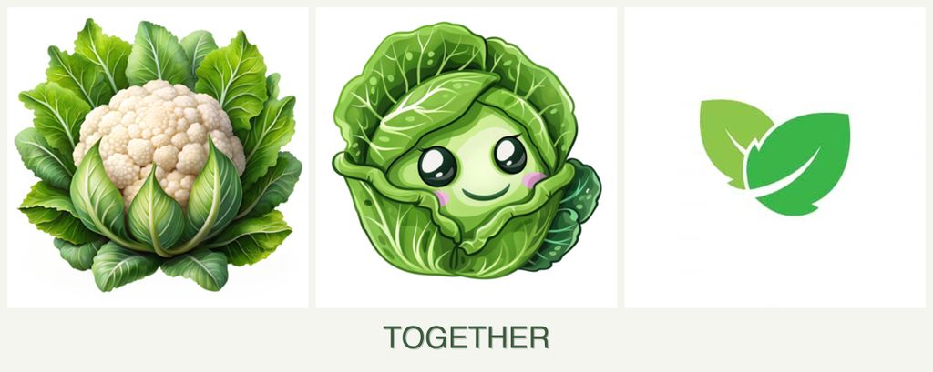 Can you plant cauliflower, cabbage and mint together?