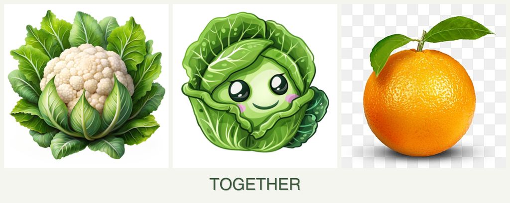 Can you plant cauliflower, cabbage and oranges together?