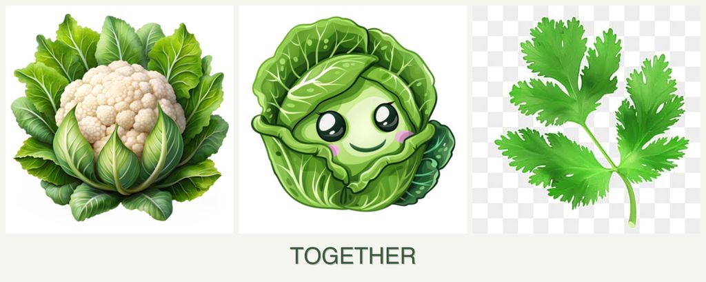 Can you plant cauliflower, cabbage and parsley together?