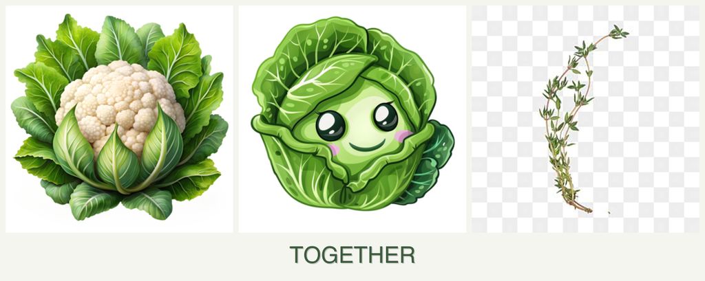 Can you plant cauliflower, cabbage and thyme together?
