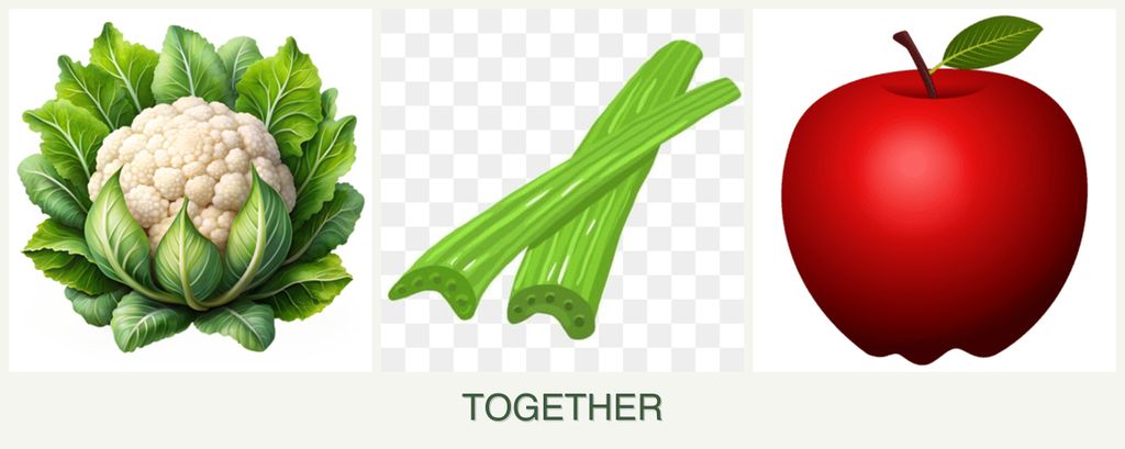 Can you plant cauliflower, celery and apples together?