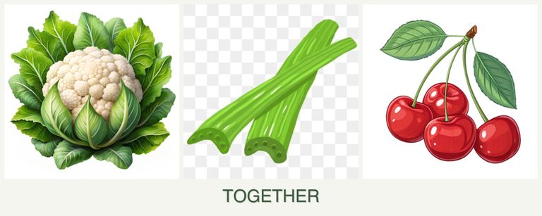 Can you plant cauliflower, celery and cherries together?
