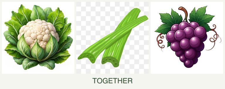 Can you plant cauliflower, celery and grapes together?