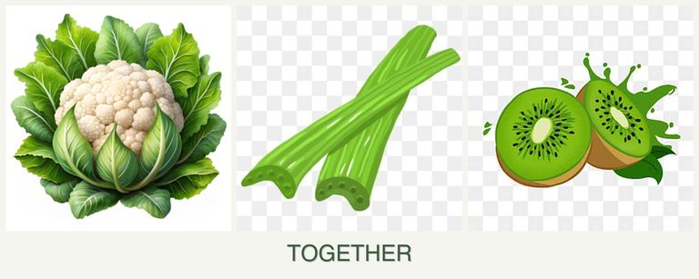 Can you plant cauliflower, celery and kiwi together?