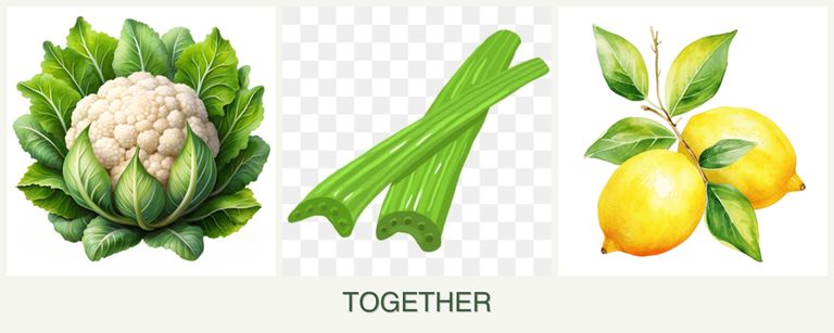 Can you plant cauliflower, celery and lemons together?