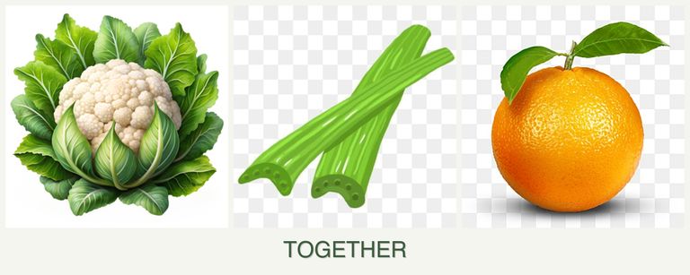 Can you plant cauliflower, celery and oranges together?