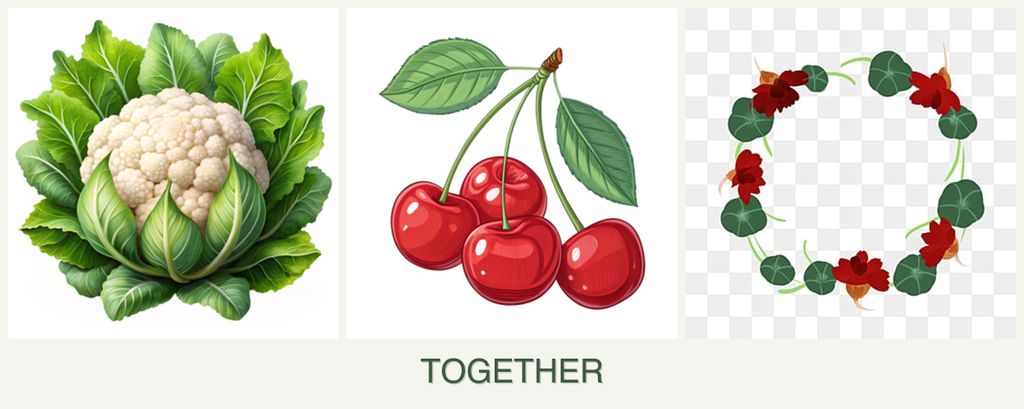 Can you plant cauliflower, cherries and nasturtiums together?