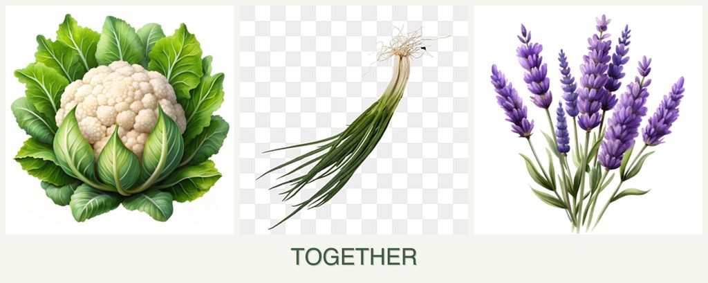 Can you plant cauliflower, chives and lavender together?