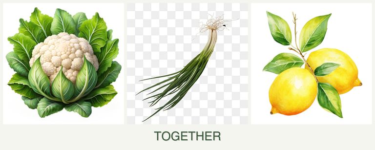 Can you plant cauliflower, chives and lemons together?