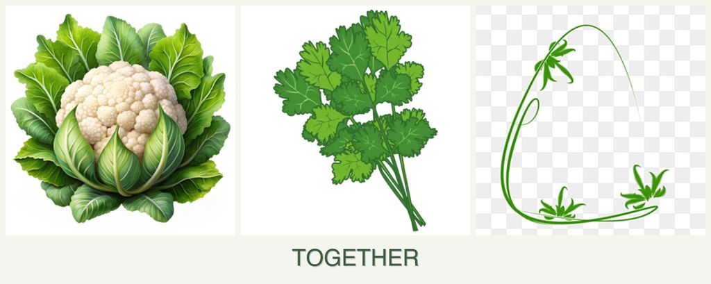 Can you plant cauliflower, cilantro and tarragon together?