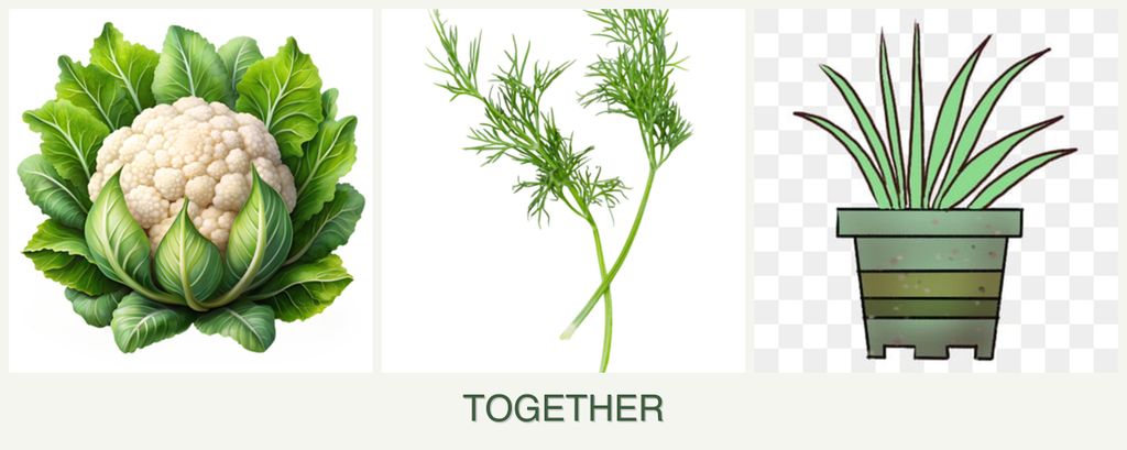 Can you plant cauliflower, dill and lemongrass together?
