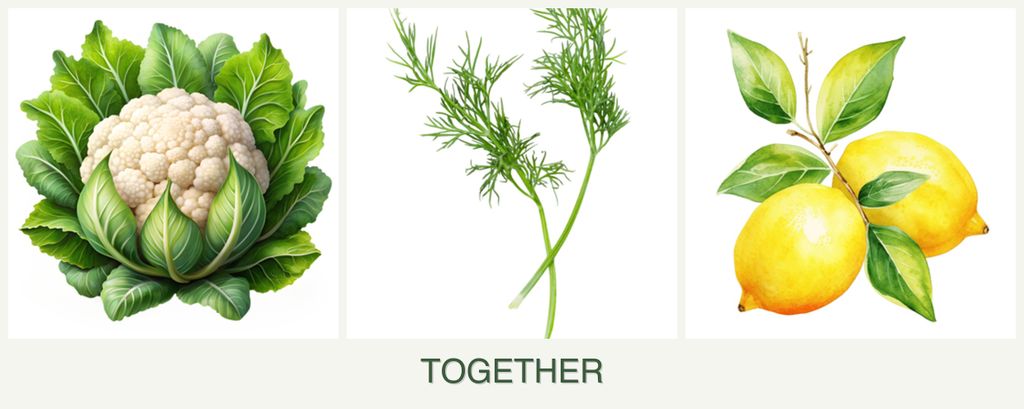 Can you plant cauliflower, dill and lemons together?