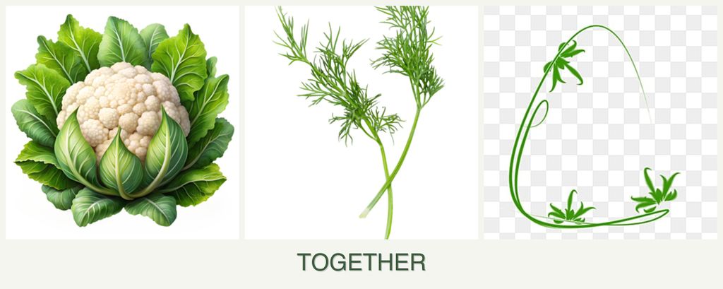 Can you plant cauliflower, dill and tarragon together?