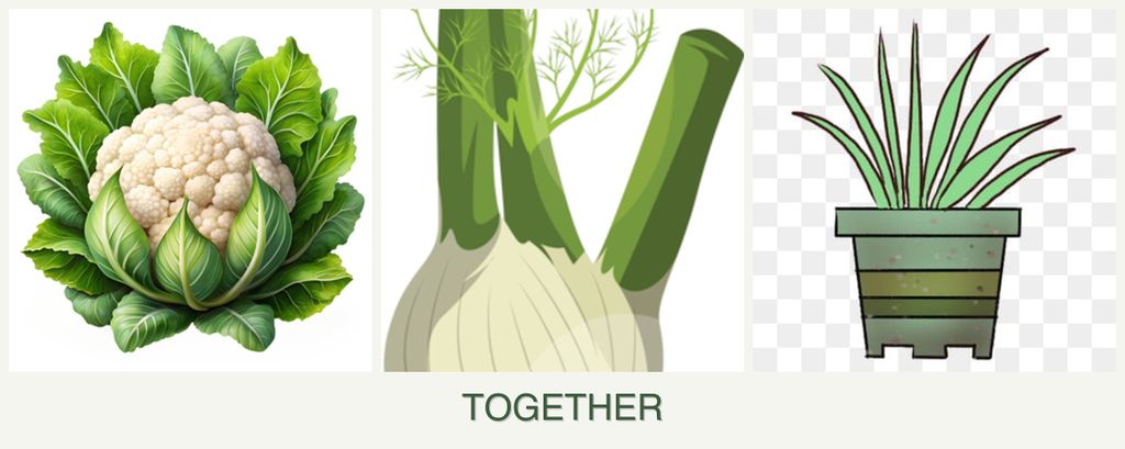 Can you plant cauliflower, fennel and lemongrass together?