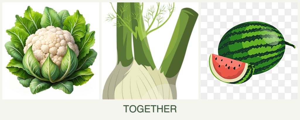 Can you plant cauliflower, fennel and melons together?