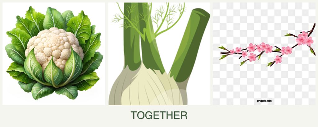 Can you plant cauliflower, fennel and peaches together?