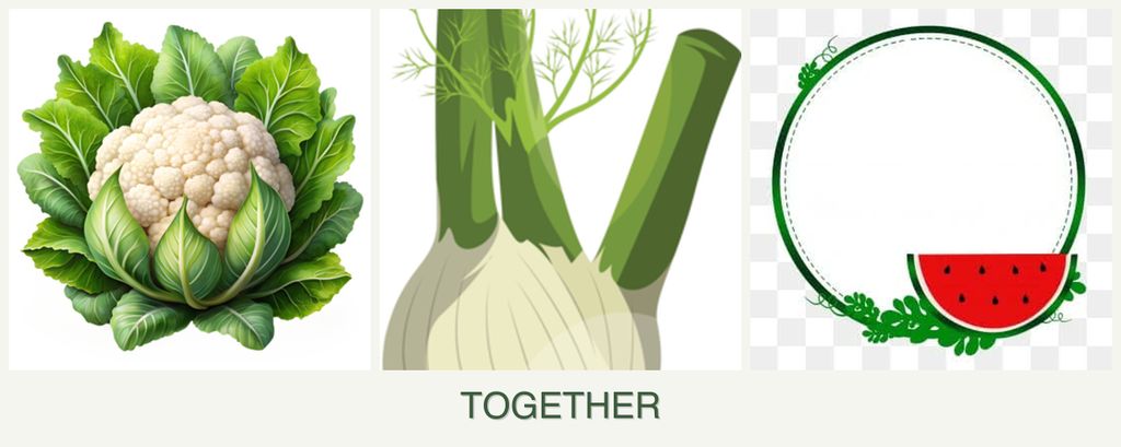 Can you plant cauliflower, fennel and watermelons together?
