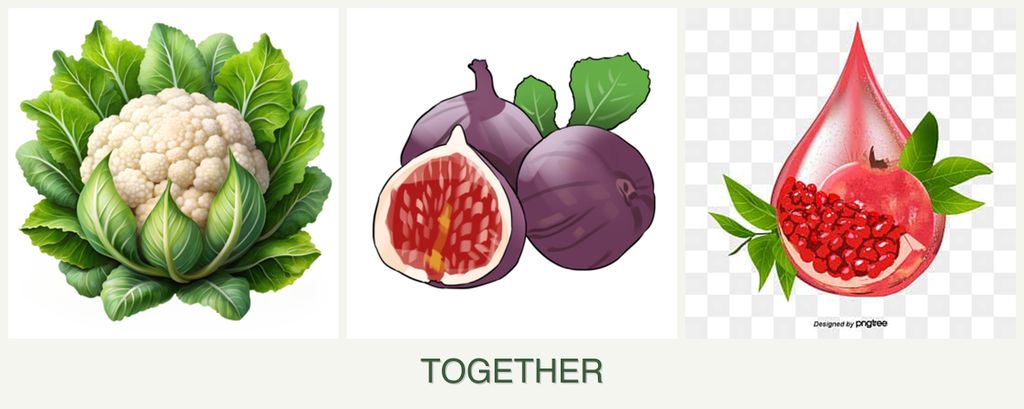 Can you plant cauliflower, figs and pomegranates together?