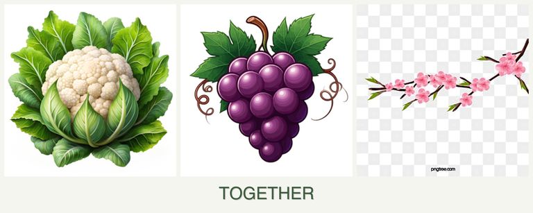 Can you plant cauliflower, grapes and peaches together?