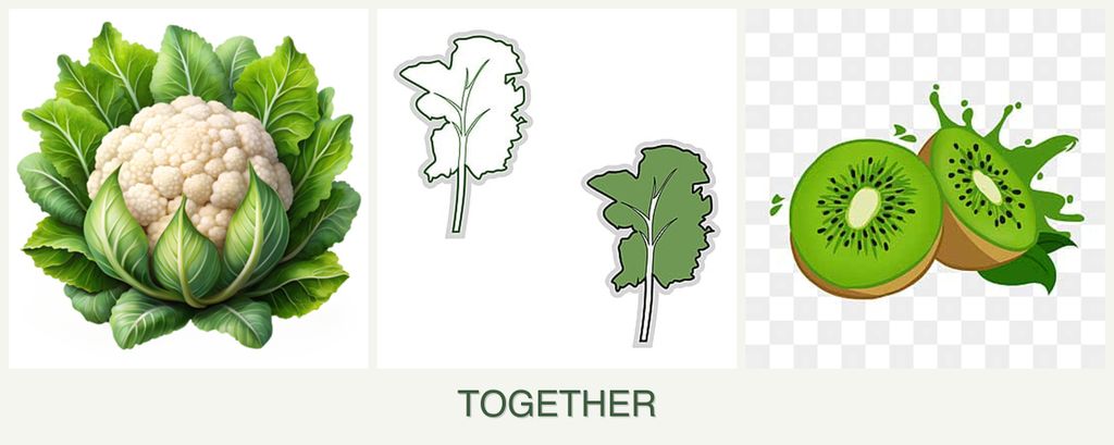 Can you plant cauliflower, kale and kiwi together?