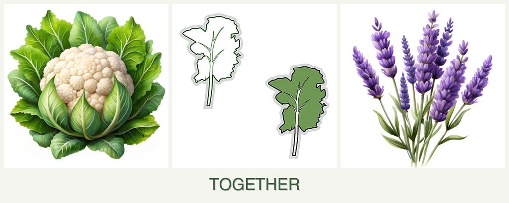 Can you plant cauliflower, kale and lavender together?