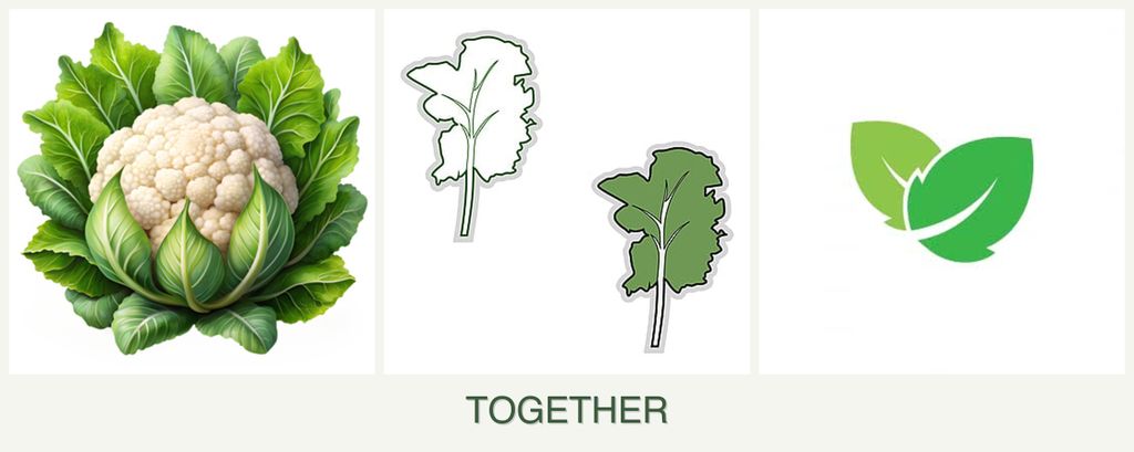 Can you plant cauliflower, kale and mint together?