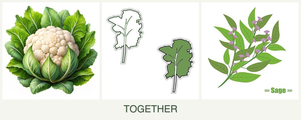 Can you plant cauliflower, kale and sage together?