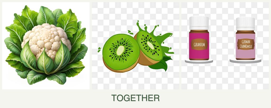 Can you plant cauliflower, kiwi and geraniums together?