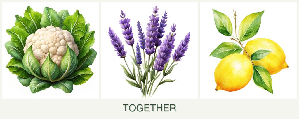Can you plant cauliflower, lavender and lemons together?
