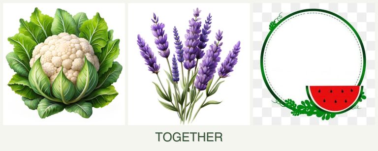 Can you plant cauliflower, lavender and watermelons together?