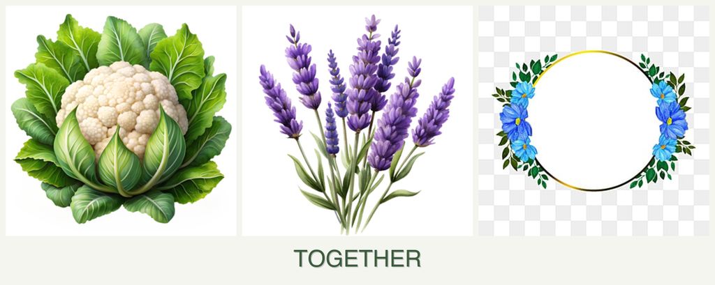 Can you plant cauliflower, lavender and zinnias together?