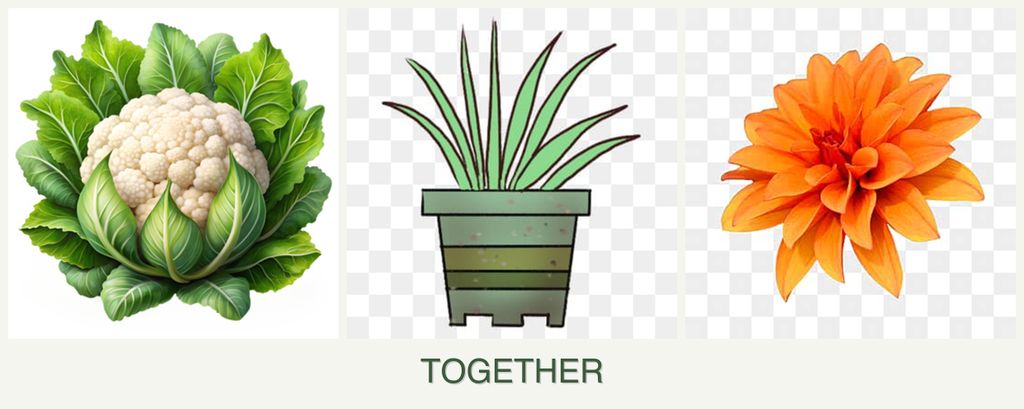 Can you plant cauliflower, lemongrass and dahlias together?