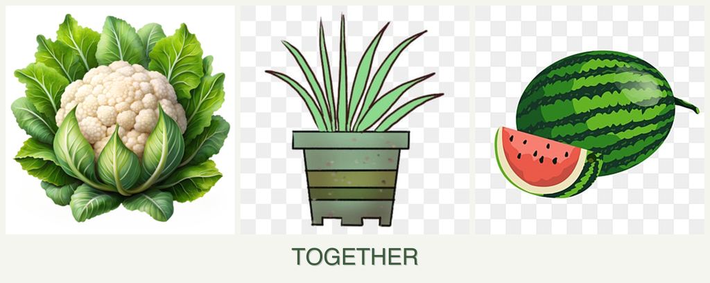 Can you plant cauliflower, lemongrass and melons together?