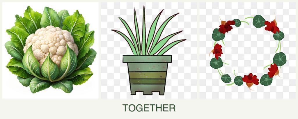 Can you plant cauliflower, lemongrass and nasturtiums together?