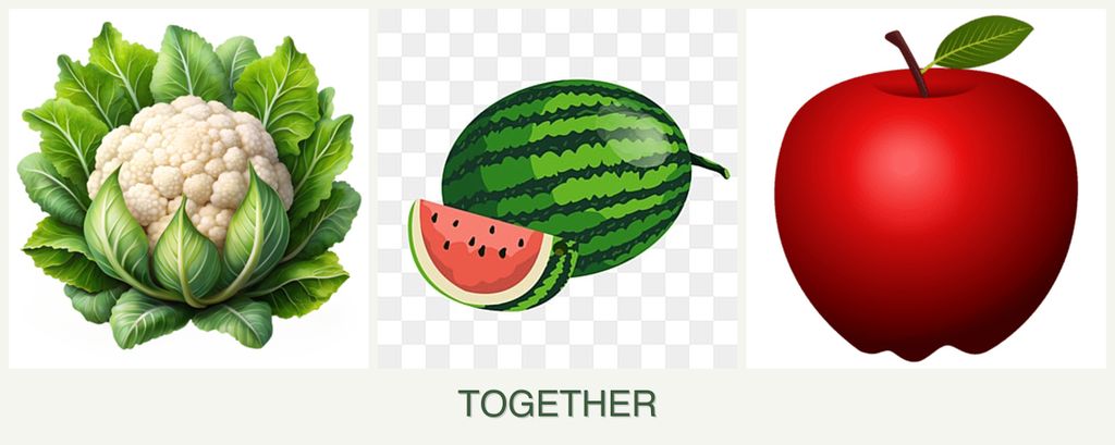 Can you plant cauliflower, melons and apples together?