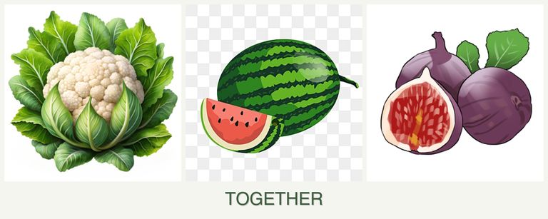 Can you plant cauliflower, melons and figs together?