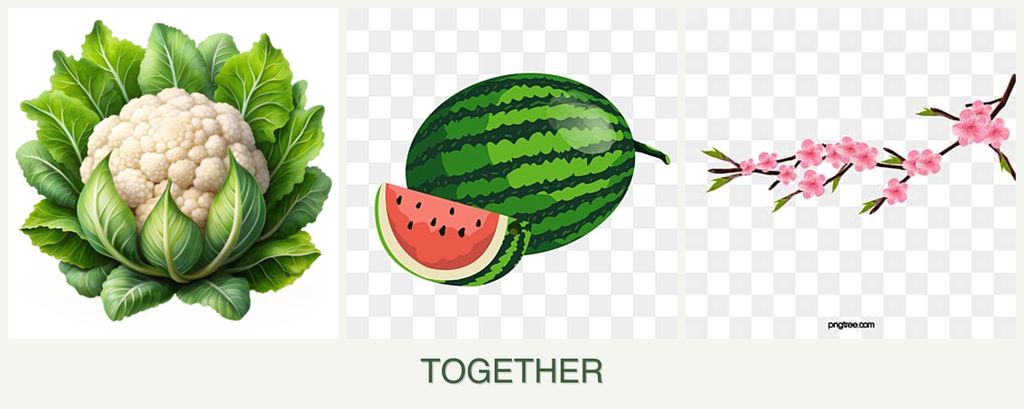 Can you plant cauliflower, melons and peaches together?