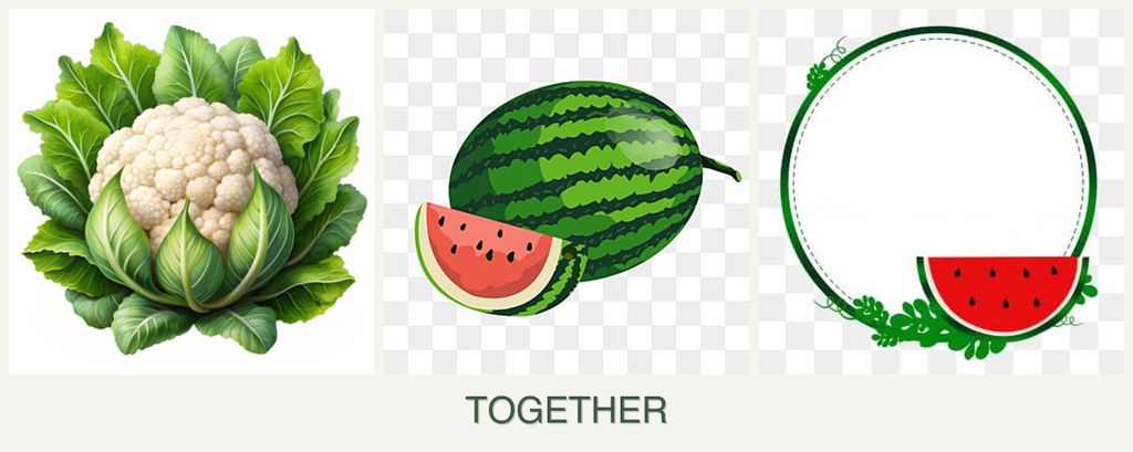 Can you plant cauliflower, melons and watermelons together?
