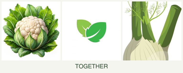 Can you plant cauliflower, mint and fennel together?