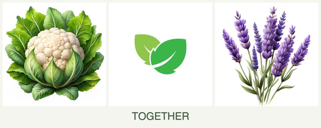 Can you plant cauliflower, mint and lavender together?