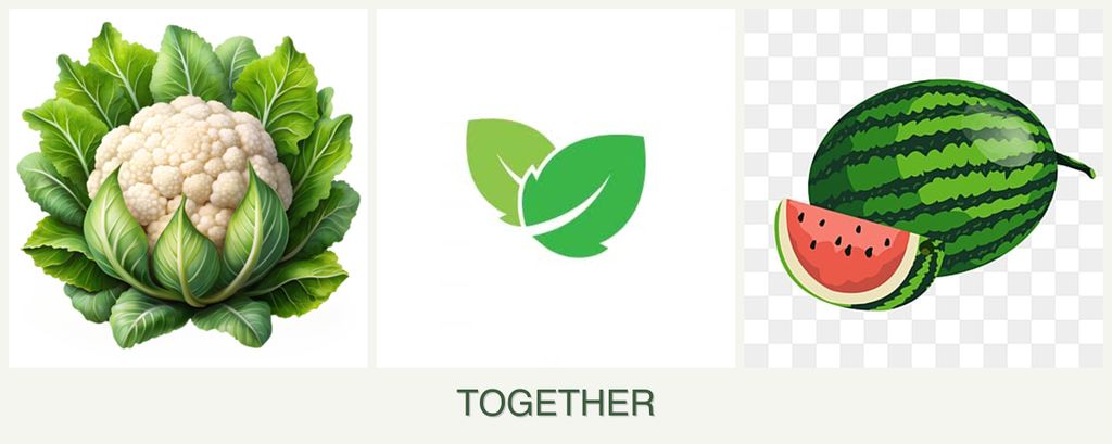 Can you plant cauliflower, mint and melons together?