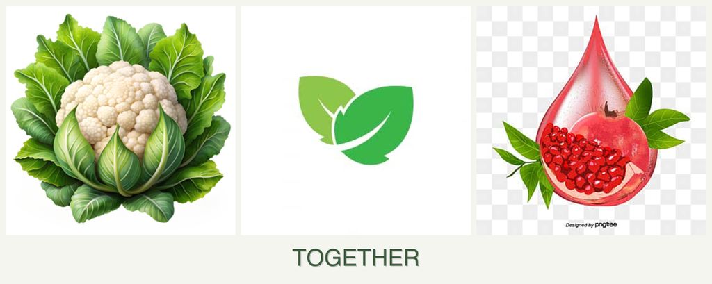 Can you plant cauliflower, mint and pomegranates together?