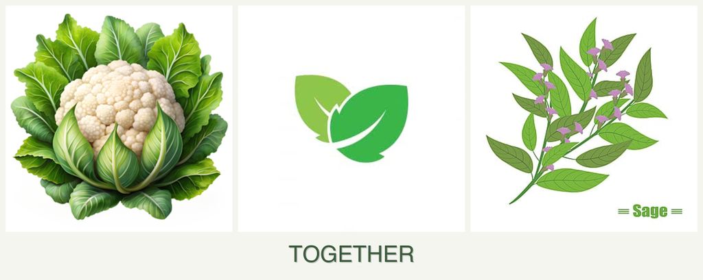 Can you plant cauliflower, mint and sage together?