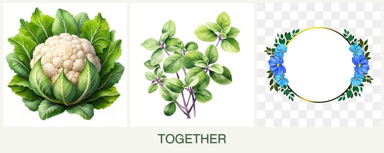 Can you plant cauliflower, oregano and zinnias together?