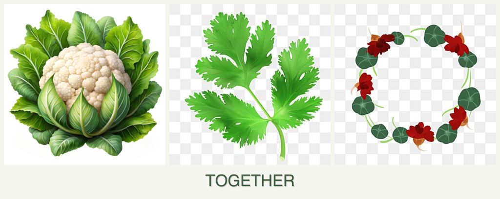 Can you plant cauliflower, parsley and nasturtiums together?
