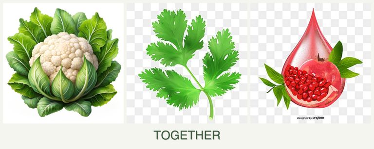Can you plant cauliflower, parsley and pomegranates together?