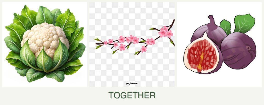 Can you plant cauliflower, peaches and figs together?