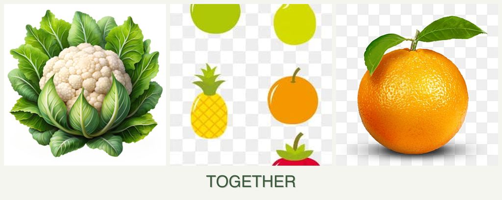 Can you plant cauliflower, pears and oranges together?